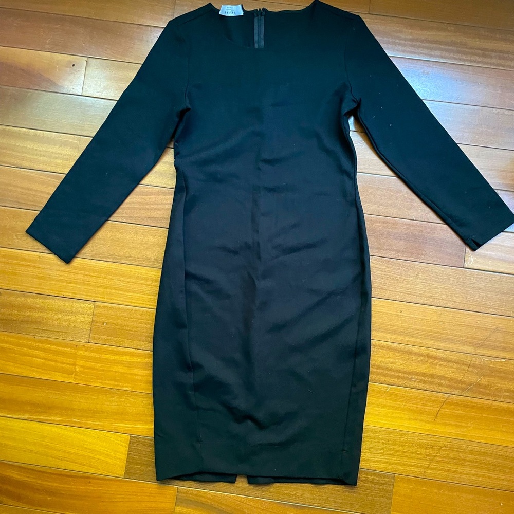 BRASS brand elegant black pencil dress, size small